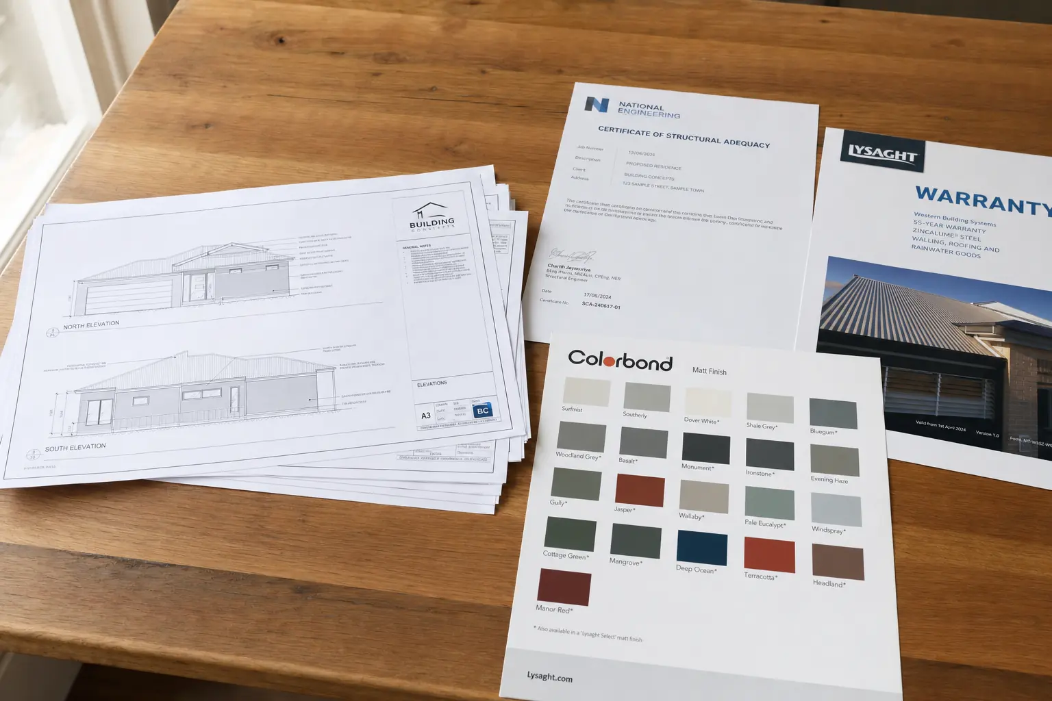 Perth Carport Co final inspection and handover on a completed Colorbond carport