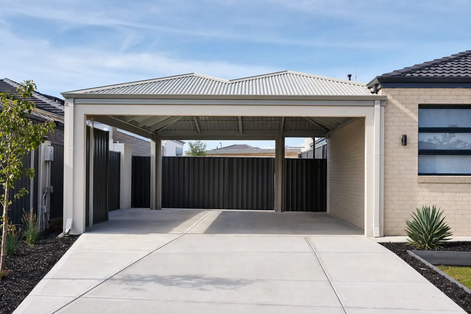 Carport built in Armadale, WA, Colorbond steel structure
