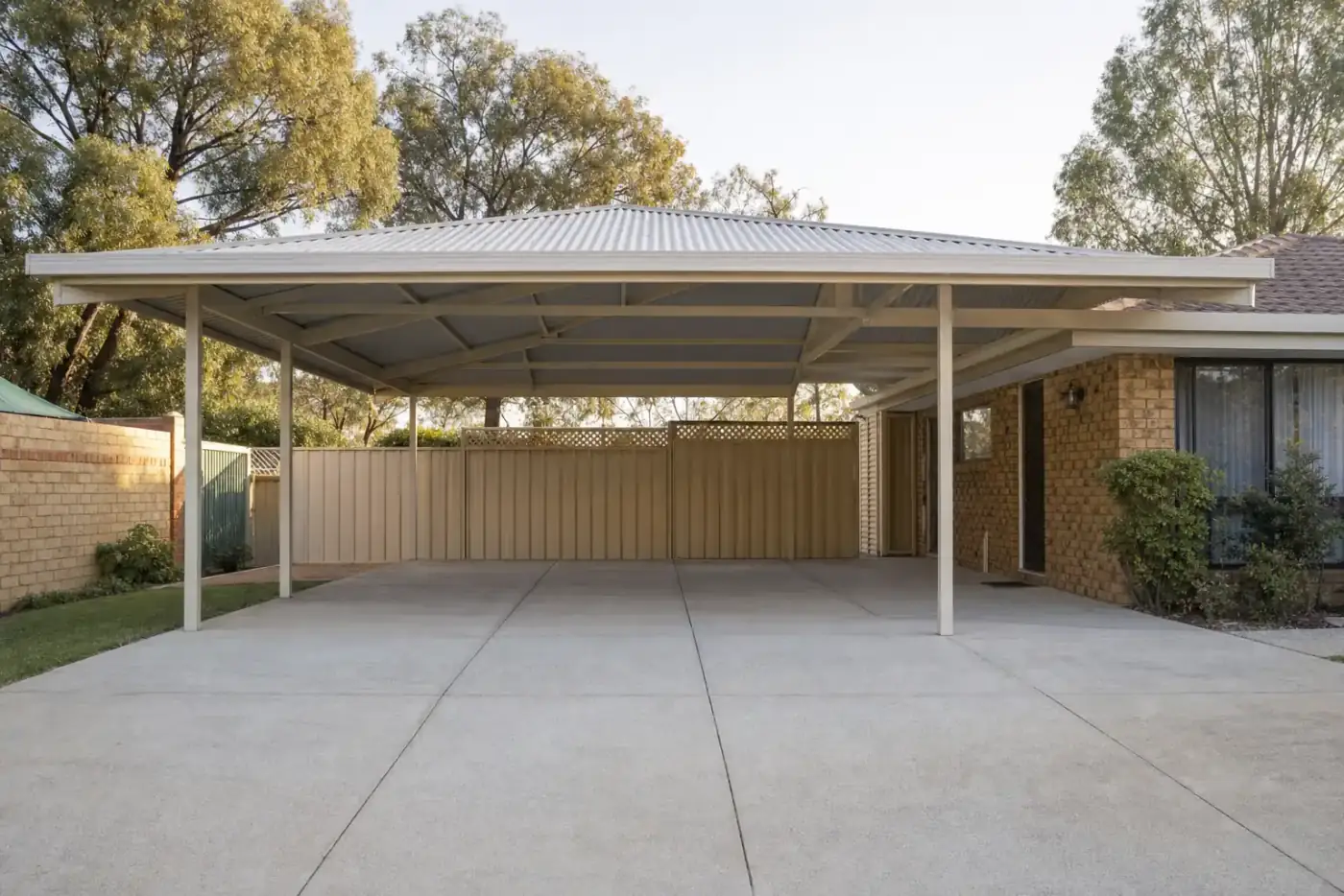 Carport built in Gosnells, WA, Colorbond steel structure