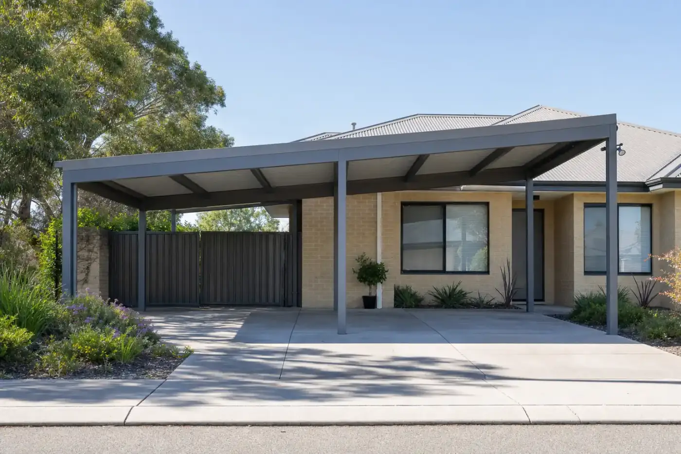 Carport built in Joondalup, WA, Colorbond steel structure